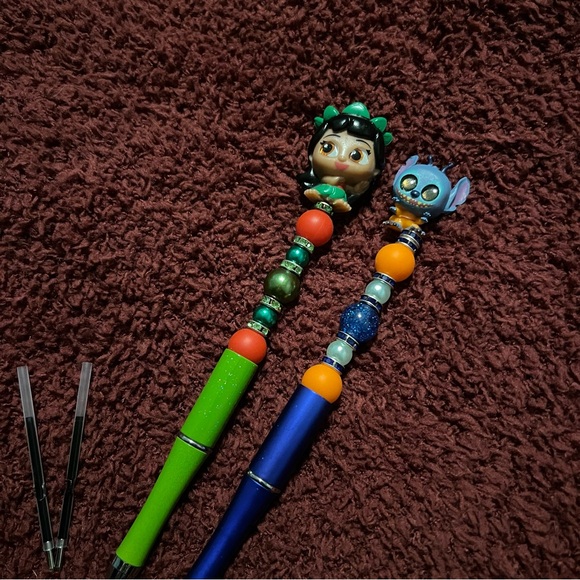 Disney Lilo And Stitch Set Of 2 Handmade Doorable Pens - Picture 3 of 7